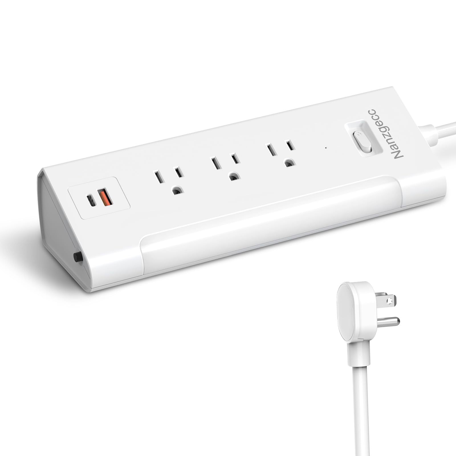 新款美规插座带线多孔USB家用台灯插排一体式插线板护眼床头灯