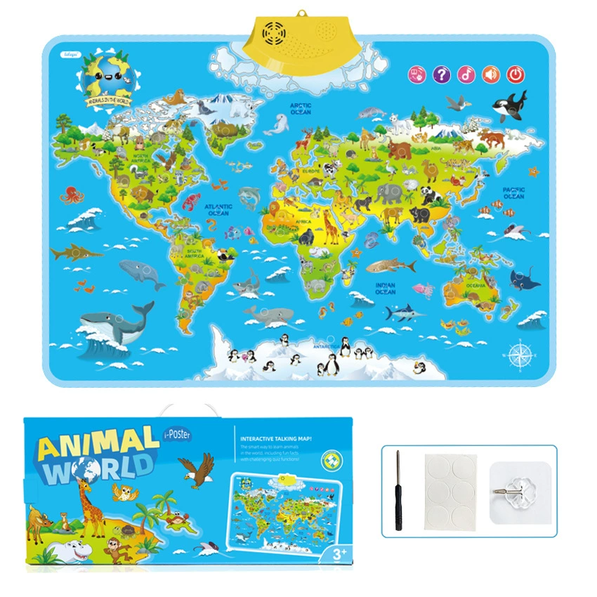 Трансграничная карта мира на английском языке