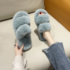 Fashionable slippers, winter footwear for leisure, Korean style, city style, 2cm, loose fit