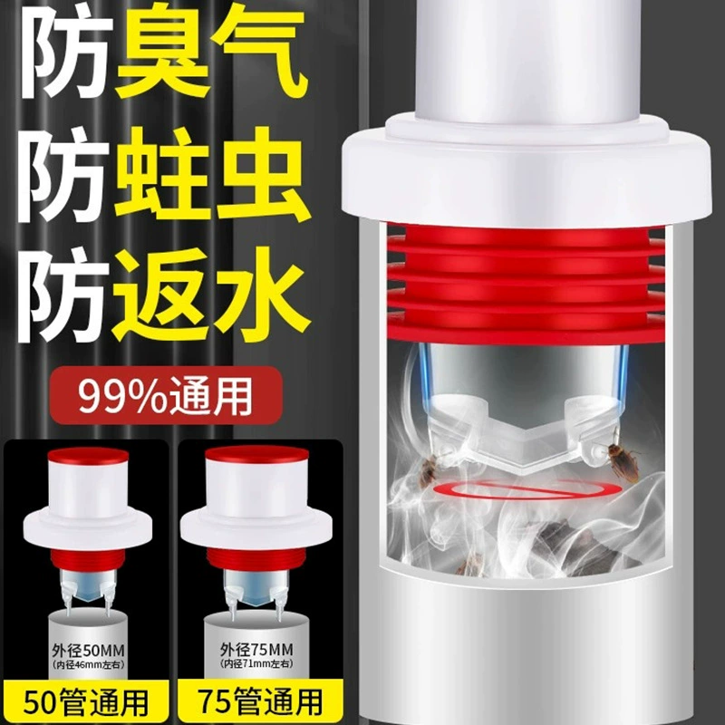 Заглушка с защитой от запаха обратный клапан для умывальника для кухни, защита от возврата воды, защита от запаха, канализационный сток, уплотнительное кольцо для канализационной трубы