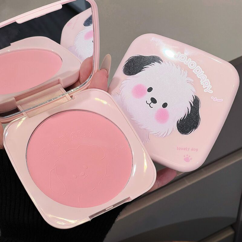 Jojo Diary Puff Puppy Blush Low Saturation Daily Easiest for Match Vitality Girl Improves Complexion Rouge Palette
