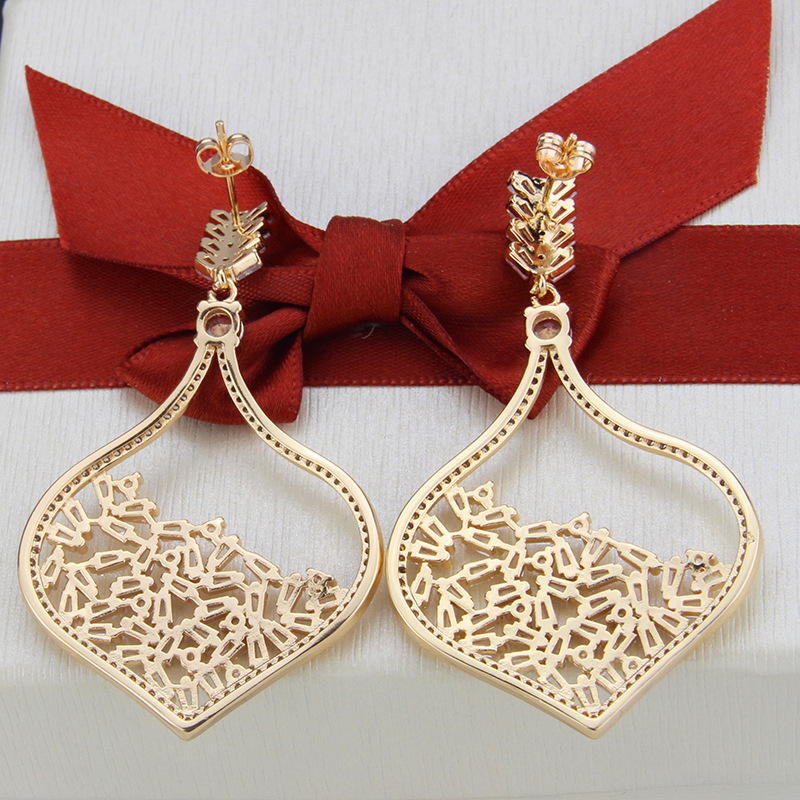 Boucles D'oreilles En Cuivre Géométrique Rétro Blé display picture 6