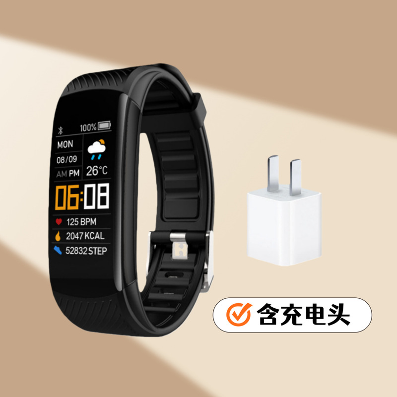 Huaqiangbei Black Technology C5S Smart Bracelet Ios Mobile Phone Suitable for Sports Heart Rate Jumping Blood Oxygen C6T Men's and Women's Watch