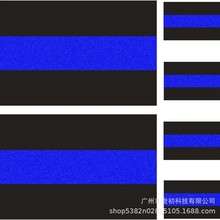 反光警察细蓝线保险杠贴花车牌乙烯基贴纸适用于汽车卡车窗户黑蓝
