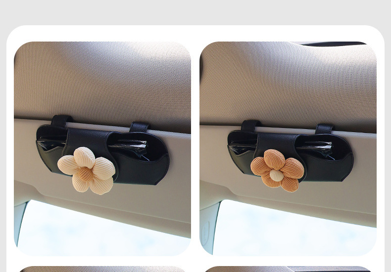 Car-Mounted Glasses Clip, Car Sun Visor Storage Gadget, Multifunctional Magnetic Sunglasses Holder for Car Interior, Car Storage Box