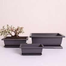盆景花盆塑料树脂盆大小号多肉拼盘组合盆老桩种植盆紫砂色长方形