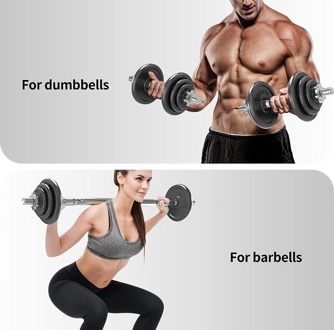 Katı Dökme Demir Cıvata Badanalı Halter Erkek Fitness Ekipmanı 15/20/30/50 kg Set Sökülebilir Ayarlanabilir