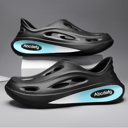 Zapatos con agujeros de coco, tendencia de verano para hombres, sandalias deportivas con todo incluido de suela gruesa, zapatillas de Baotou de oficina juvenil