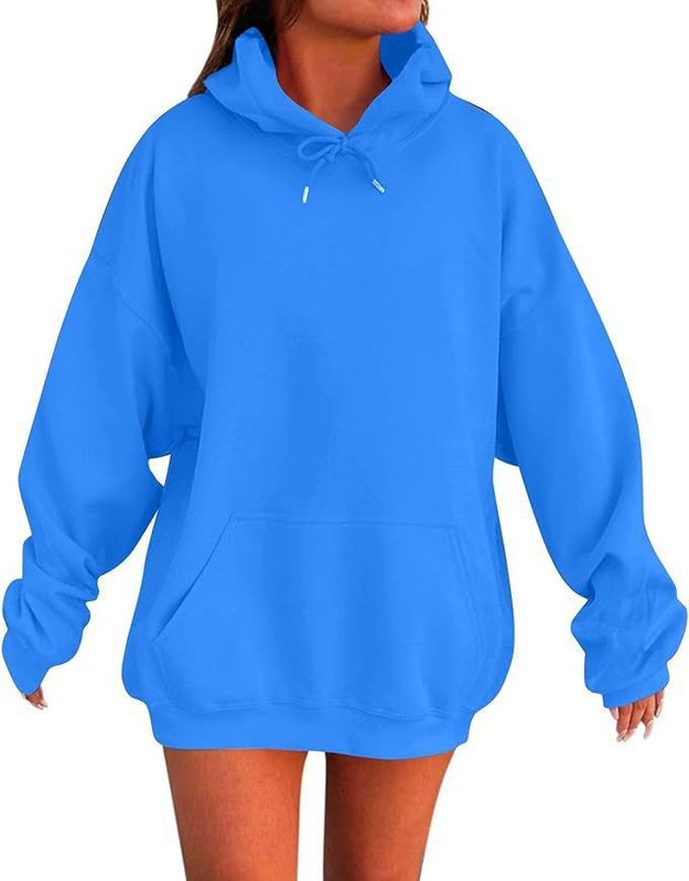 Amazon ヨーロッパとアメリカの特大オフショルダースリーブフード付きスウェットシャツ独立した女性の秋の厚いフード付きスウェットシャツ|undefined
