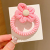 Children's hair rope solar-powered, cute ponytail, hair accessory, no hair damage, flowered