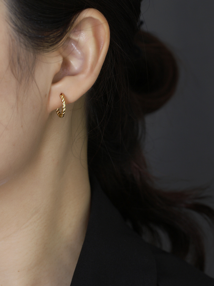 Fashion Twist Sterling Silver Plating Earrings 1 Piece