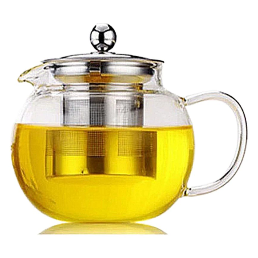 Цветочный чайный горшок Gao Peng Силиконовый утолщенный чайный горшок Фильтр из нержавеющей стали Утечка чая Трехцелевой горшок Стеклянный чайник Яблочный горшок