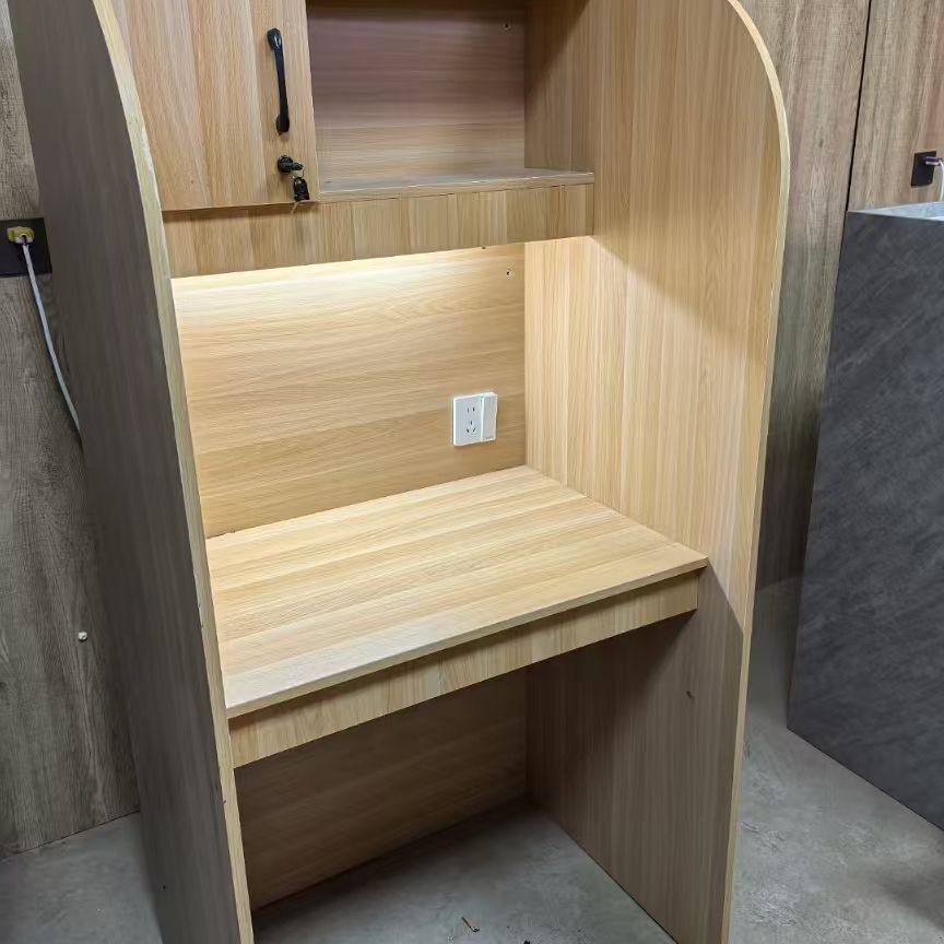 Student Desks and Chairs Ai Self-Study Desk for Exams and Postgraduate Entrance Exams, Immersive Enclosed Partition Desk and Chair for Office and Home Use