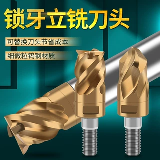 德国硬质合金钨钢铣刀 锁牙式内螺纹防震刀杆可换刀头刀杆8 32mm