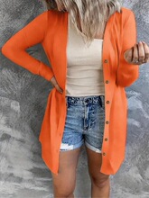 M 43982 Long Sleeve Button Up Solid Color Cardigan ��ɫ����