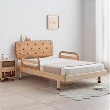 实木北美黑胡桃木儿童床饼干床樱桃木北欧简约大床男孩女孩公主床