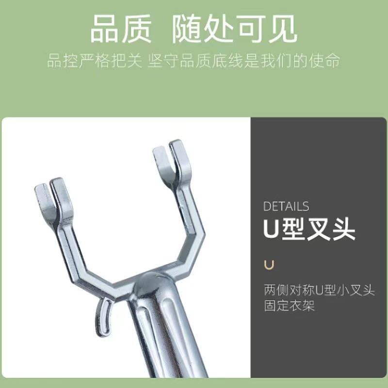 varilla de secado de acero inoxidable retráctil una tenedor de ropa doméstica varilla de secado para colgar percha de ropa varilla de soporte fija alargada image 16