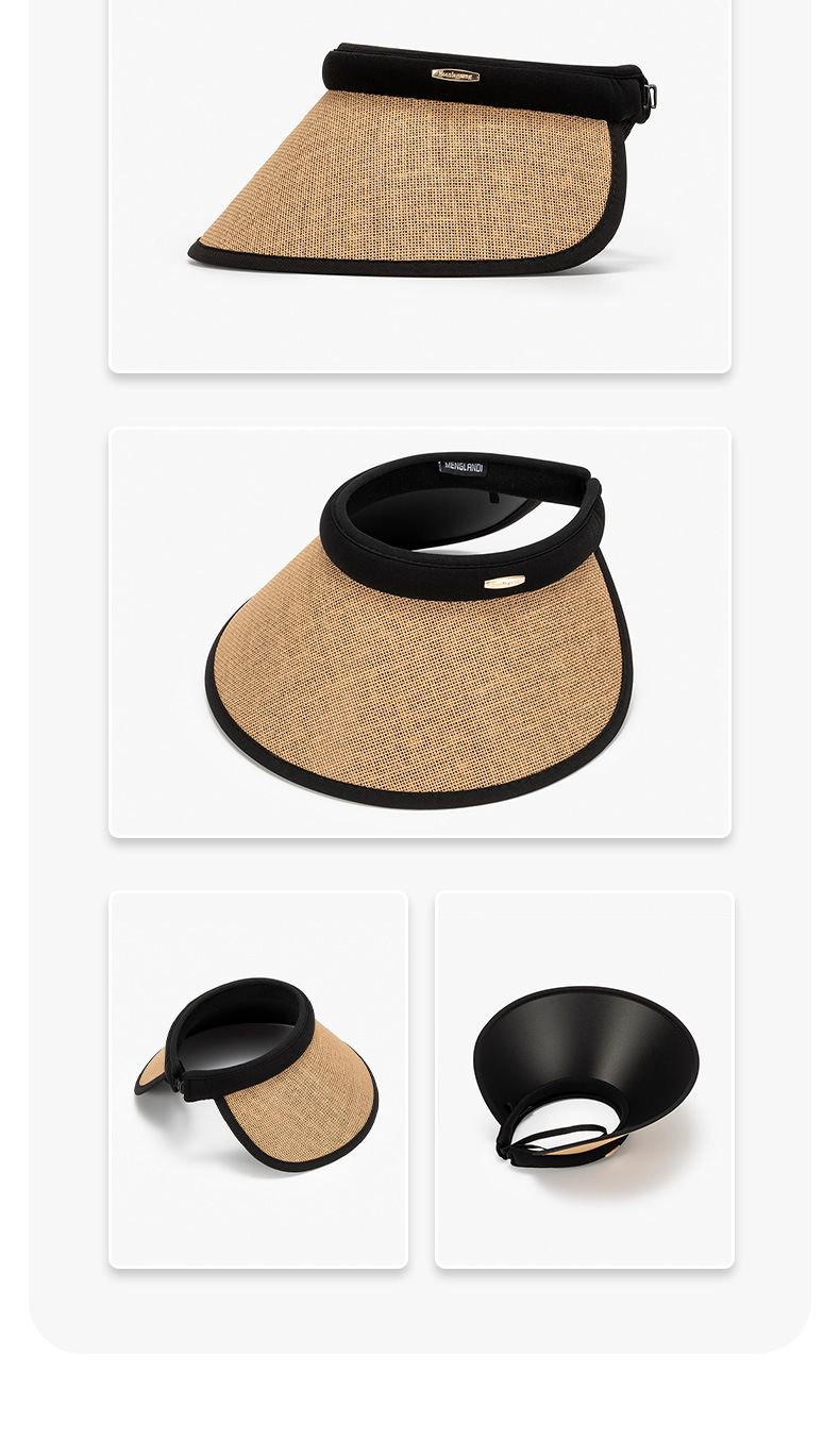 Outdoor Cycling Anti-ultraviolet Empty Top Hat Women's Fashion Big Brim Face Small Sunscreen Visor_voghion.com