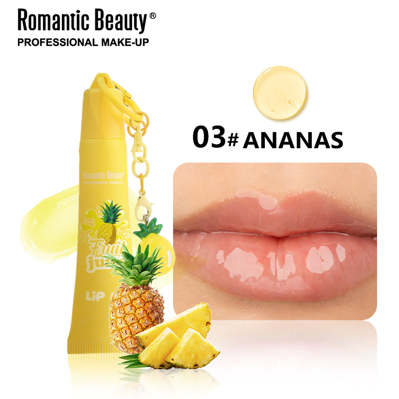 Frutas, miel, chocolate, aceite labial, lápiz labial transparente, cadena de colgante, limpieza labial, limpieza labial image 15