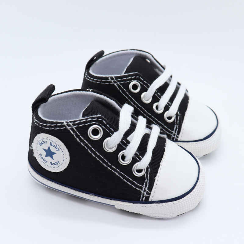 2022 new canvas toddler shoes 0-3 years old baby shoes infant spring and autumn soft sole children's shoes princess shoes wholesale