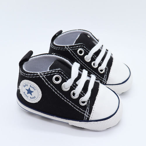  New Canvas Walking Shoes for 0-3 Year Old Babies, Infants and Toddlers Spring and Autumn Soft Sole Children's Shoes, Princess Shoes Wholesale