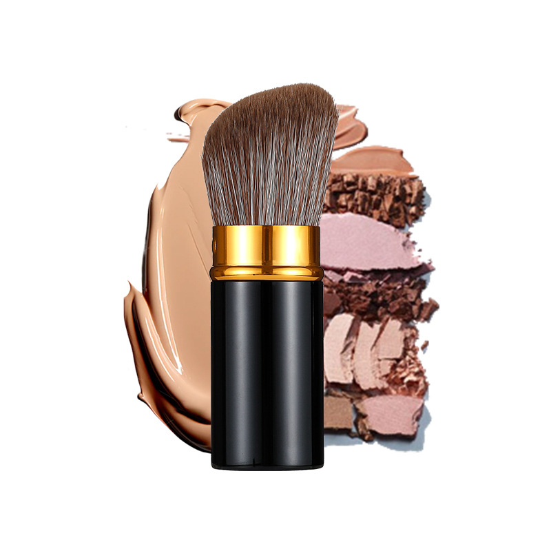 Brocha de maquillaje portátil retráctil grande, superventas transfronteriza, para polvos, colorete, polvos fijadores y contorno