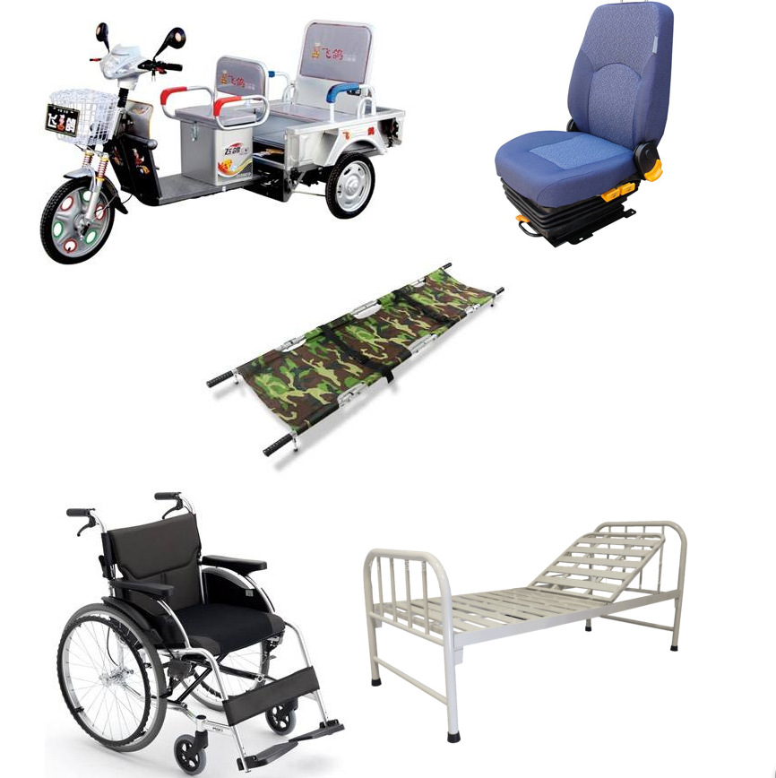 Portable wheelchair medical stretcher ambulance airplane strap safety belt with two-point installation-free safety belt