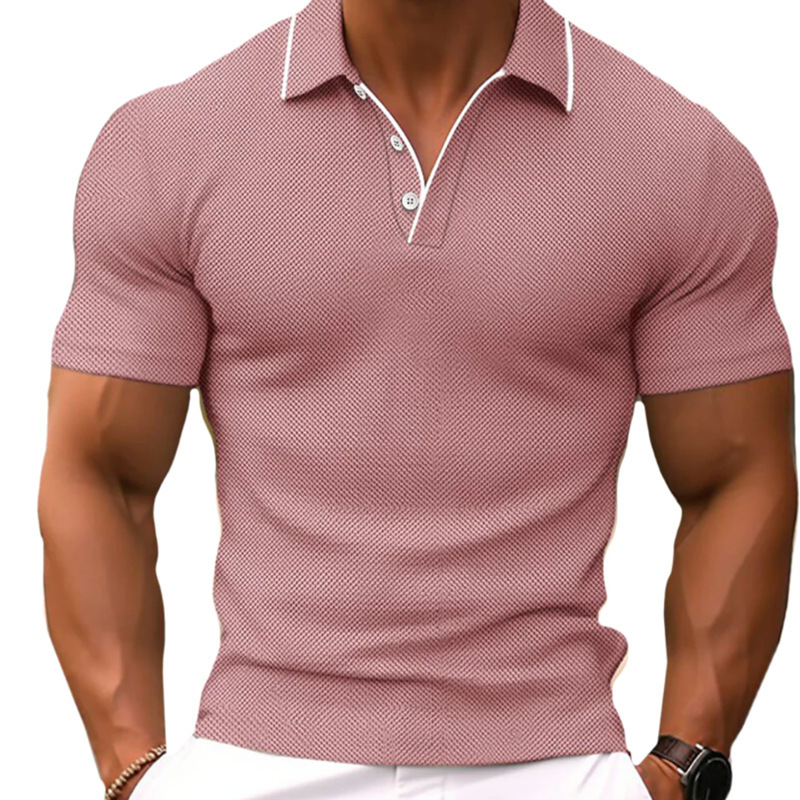 Summer New Men's Polo Shirt Fashion 3D Printing Button Lapel Short Sleeve Polo Tennis Shirt Factory Direct Sales