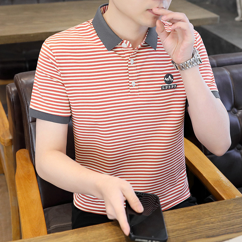 Summer New Casual Lapel T-Shirt Men's Loose Short-Sleeved Shirt Summer New Casual Lapel T-Shirt Men's Loose Short-Sleeved Shirt