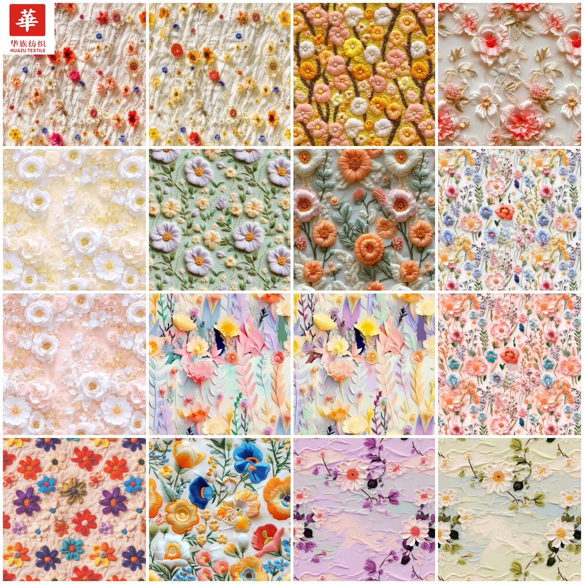 40支数码全棉印花布 立体风3D花型童装装连衣裙 箱包装饰布料现货