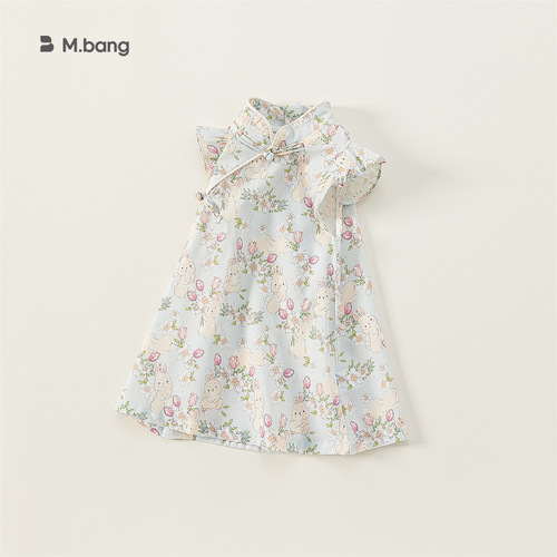 INSbobo Chinese style girls' dress summer Alice cheongsam dress children's dress DXQ7296