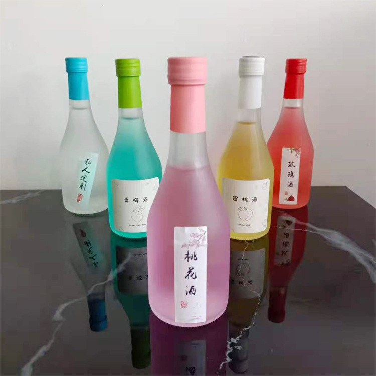 厂家现货350ml果酒瓶青梅酒瓶桃花酿空酒瓶玻璃瓶自酿果汁饮料瓶