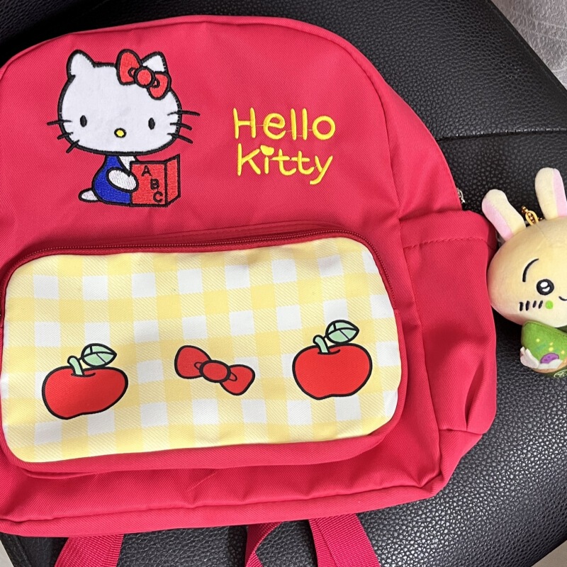 日系小众ins风可爱幼儿园儿童书包kt猫百搭双肩包高颜值卡通背包|undefined