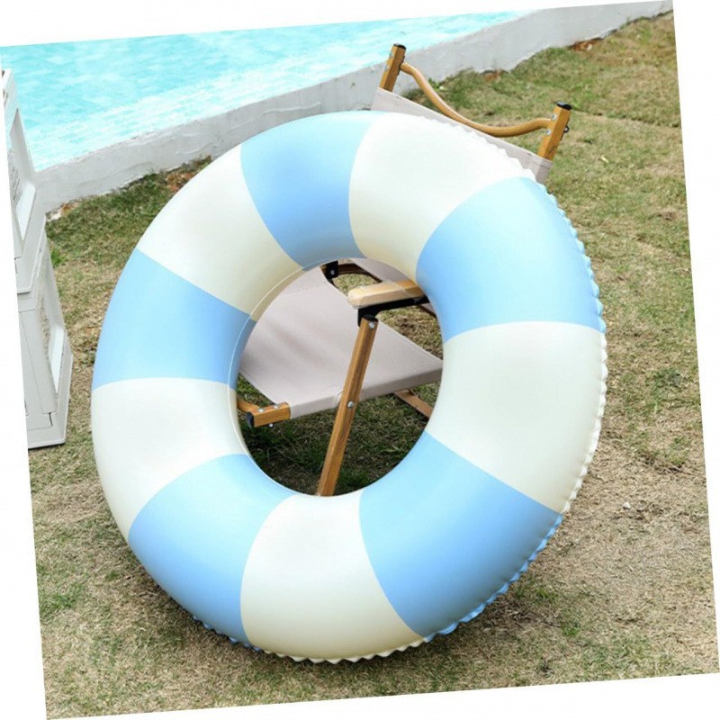 Children's Danish striped swimming ring, double-layer inflatable underarm ring, water play toy, baby inflatable children's beach style