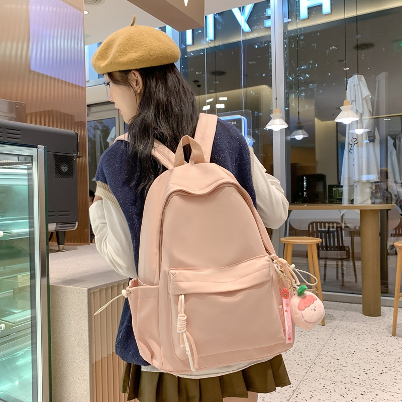 Los estudiantes de soft Sister tienen mochilas escolares simples y ligeras en clase, mochilas de ocio, mochilas de hombro, mochilas de alto valor facial, pequeñas y frescas, de gran capacidad, para niñas.