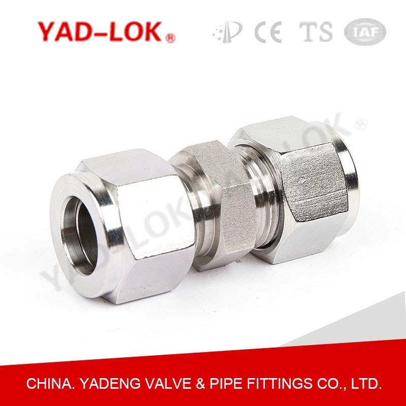 YADLOK亚登不锈钢双/单卡套直通中间接头 厂家直供