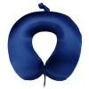 Navy blue-silk U-shaped pillow