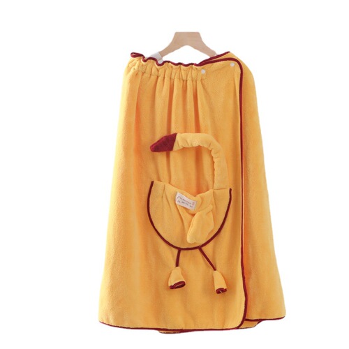 New Style Goose Coral Fleece Bath Towel for Girls, Household Shower Robe, Soft and Absorbent, Less Prone to Shedding, Can Be Used as a Bath Wrap
