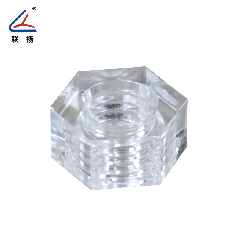 Lianyang PC 透明六角ナット アクリルプラスチックネジキャップ M2.5M3M4M5M6M8M10|undefined