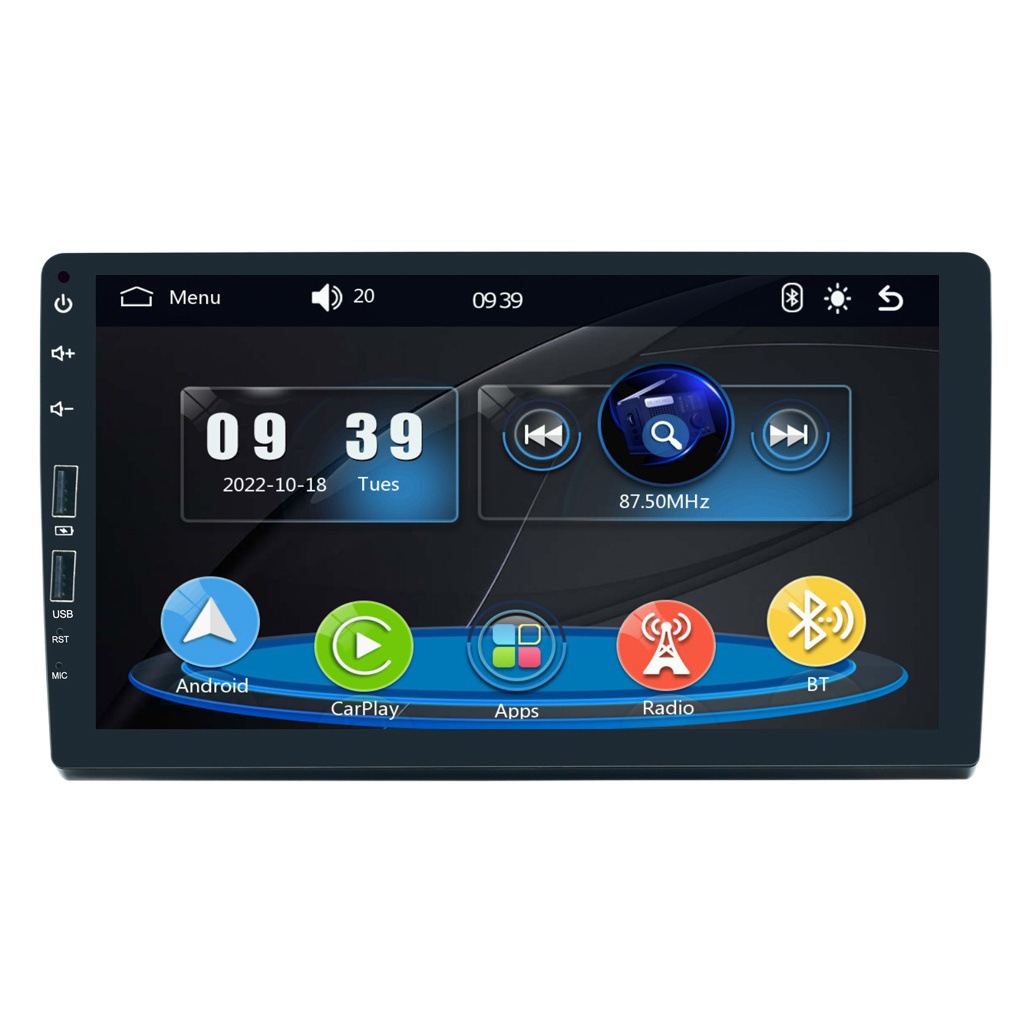 9 pulgadas monohusillo MP5 coche Control Central de Navegación de pantalla Bluetooth reproductor Carplay revertir imagen todo en una máquina image 1