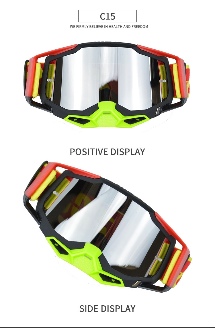 2023 New Colorful Motorcycle Windshields, High Definition Speed Windproof Sandproof, UV Resistant Off Road Helmet and_voghion.com