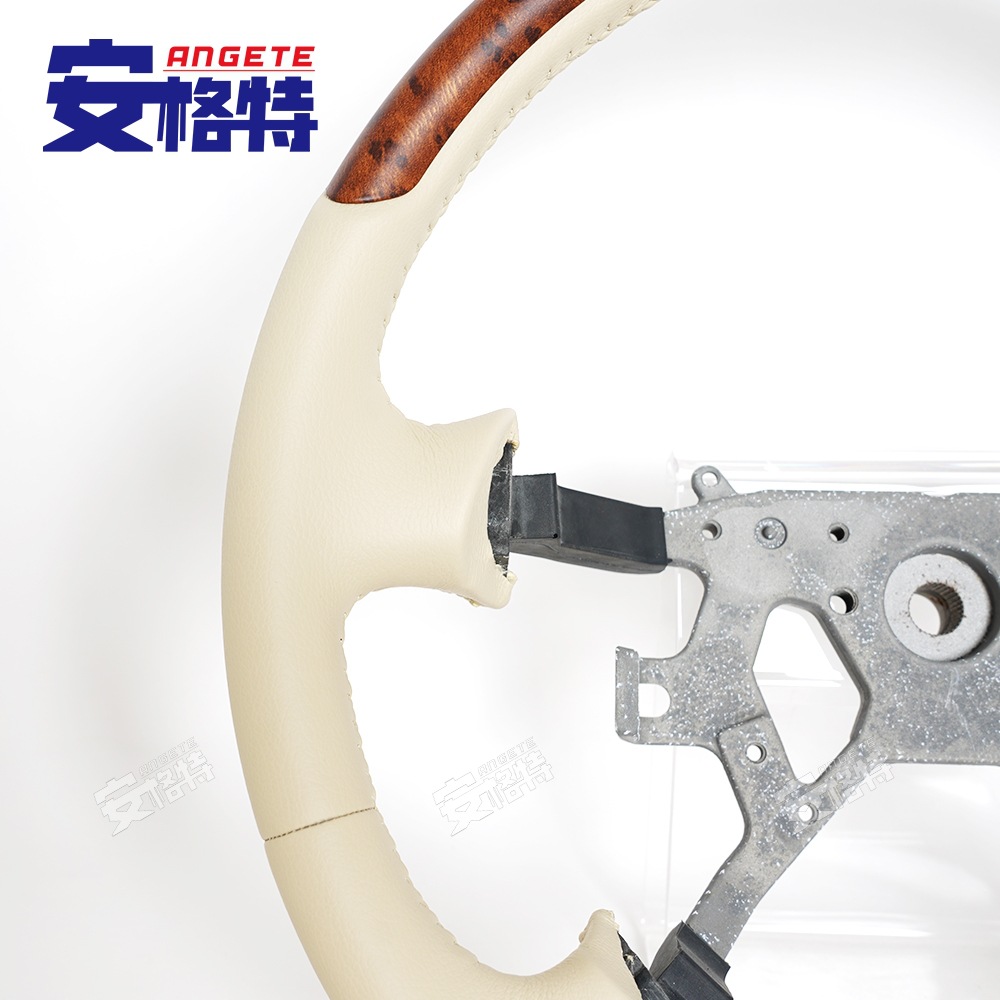 Cross-Border Hot Sale Suitable for 13-20 Nissan Patrol Patrol Y61Gu Peach Wood Car Steering Wheel Modification