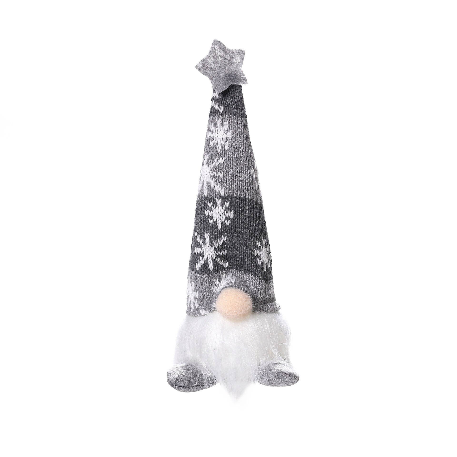 Decoraciones de Navidad copo de nieve sombrero de punto con lámpara Rudolph colgar piernas duendes muñecas muñecas muñecas adornos image 11