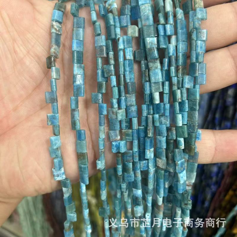 5*5mm双孔提拉米珠天然水晶玛瑙石头散珠串珠diy饰品手工材料批发|undefined