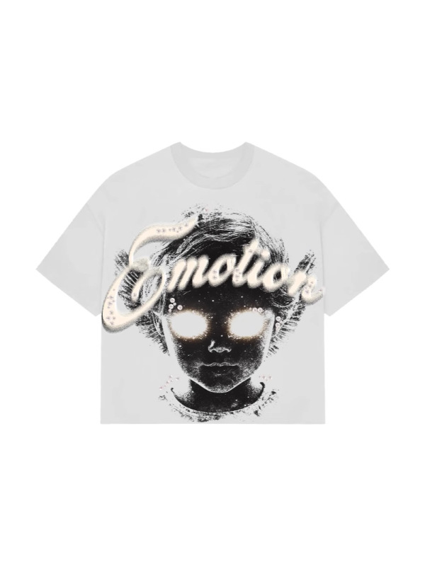 MIXED EMOTION 新作 25ss クロスボーダー アメリカン トレンド ストリート ピュアコットン ヒップホップ ホット ショート カジュアル ダイヤモンド 半袖 Tシャツ|undefined