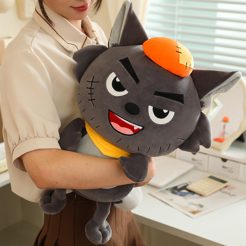 Auténtico lobo gris muñeca juguete de peluche colgantes cabra y lobo gris muñeca almohada regalo de cumpleaños para niños