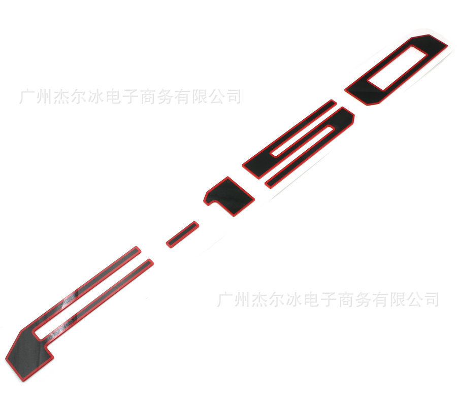 Suitable for Ford F150 Tailgate Emblem Acrylic Flag Sticker Two-Tone Red and Black Emblem Groove Sticker Flag