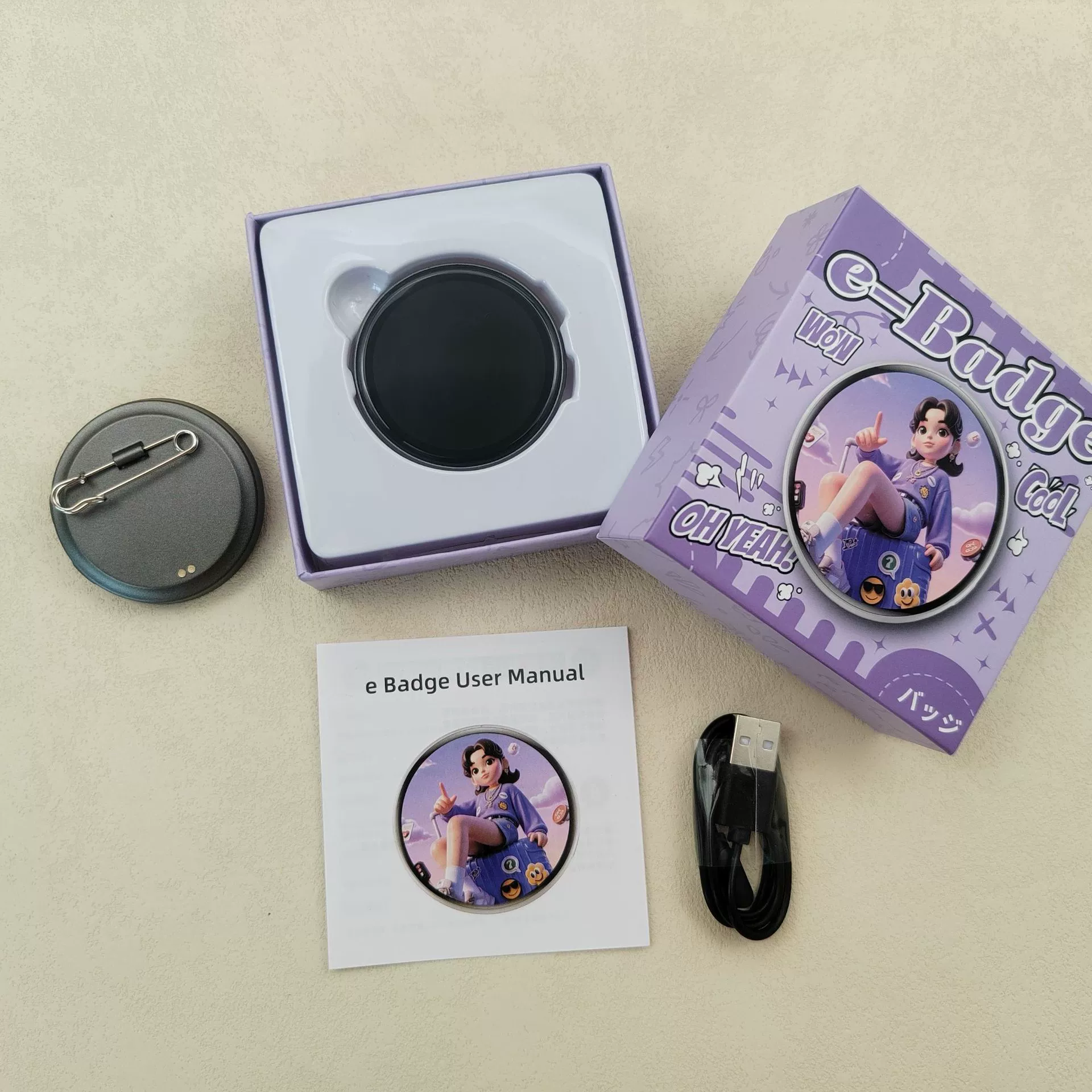 [Электронный кнопочный NFC динамический значок для еды семечек сенсорный магнитный браслет ai второе измерение аниме 주변 e badge подвеска]