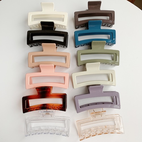 Morandi color clip, simple temperament shark clip, sweet girly style Korean style hair clip for the back of the head wholesale