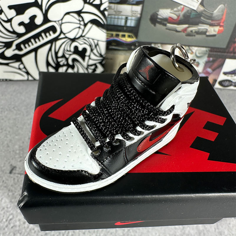 123. black and white red hook + box